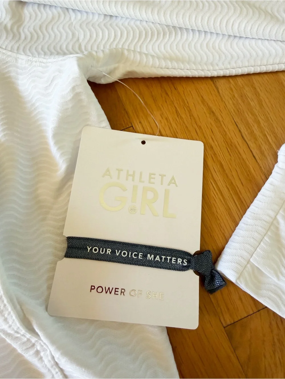 Athleta girls white 3 piece Serve set -jacket- skort - tank 12-14 years